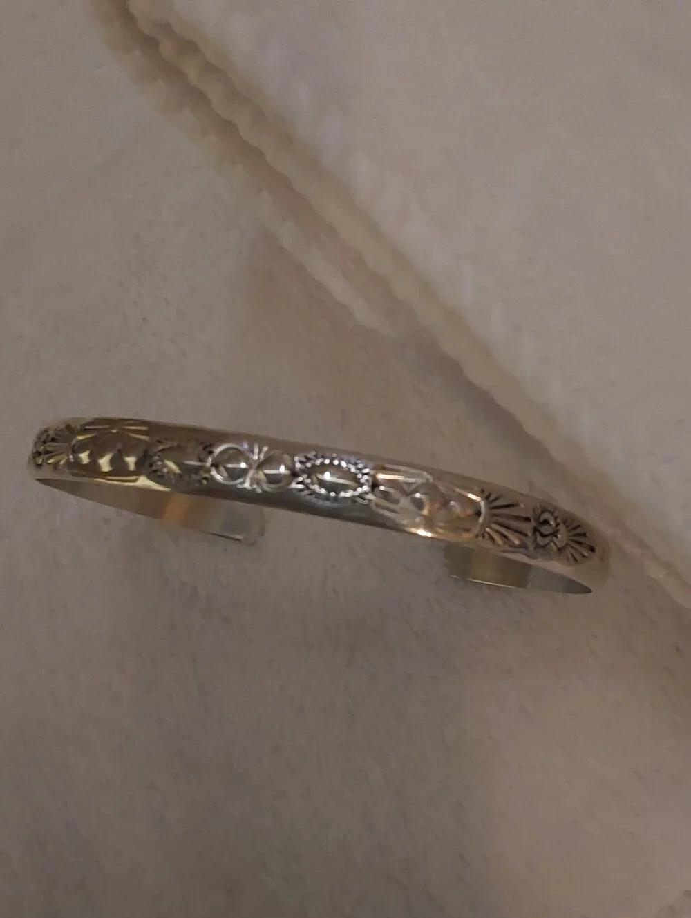 🌺 NEW Hand Crafted Sterling Silver Indian Design Bracelet - Picture 7 of 12